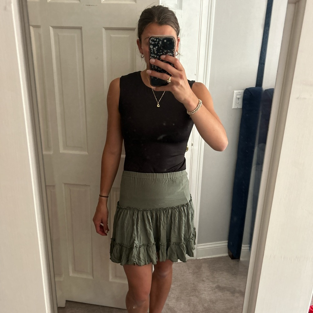 Princess Polly green skirt